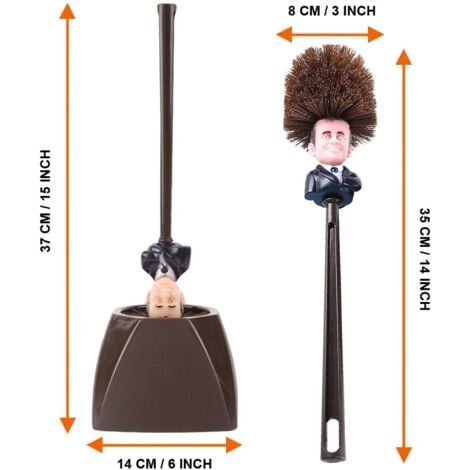 Soft Bristle Toilet Brush for Deep Cleaning Bathroom, Plastic, Pinsel, 36 8cm/14.17 3.14inch
