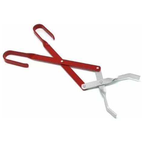 Charcoal Tongs, Briquettes, Small Logs Length 50 cm Silver, Aluminum Tip Barbecue Accessory, Brazier, Fireplace, Stove, Campfire