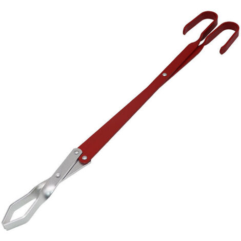 Charcoal Tongs, Briquettes, Small Logs Length 50 cm Silver, Aluminum Tip Barbecue Accessory, Brazier, Fireplace, Stove, Campfire