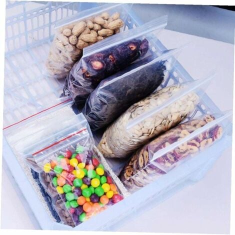 Pack of 100 Zip Lock Bags Food Plastic Bags 12 x 17 CM