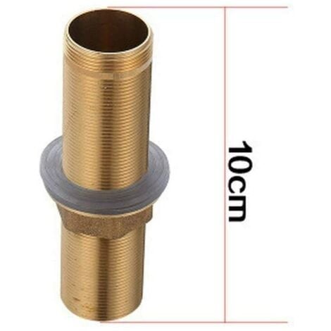 Uxcell 6" Faucet Mount Extension Shank Stainless Steel Threaded Pipe Lengthen Mounting Shank Lengthen Fixed High Foot With PTFE Tape 1PCS