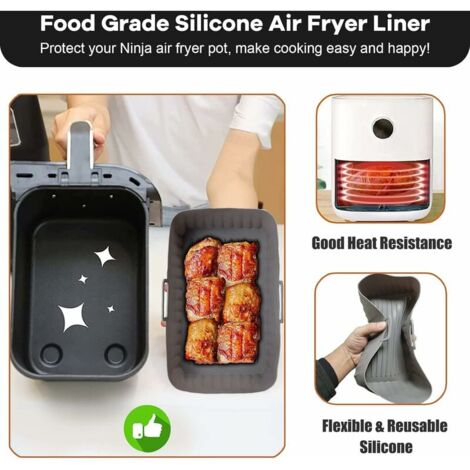 LaBlanc - Air Fryer Accessories, 2 Pack Air Fryer Mold for Ninja Foodi AF400EU AF300EU 9.5L, Air Fryer Accessories, Silicone Airfryer Pot Mold for Instant Pot Ultenic MasterPRO Dual Air Fryer
