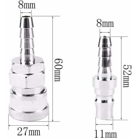 LaBlanc - Compressed Air Quick Connector Air Hose Quick Connectors Connector Coupler Compressor Pneumatic Connector Compressor Connector Pneumatic Quick Connector 2 Pairs SH20 + PH20