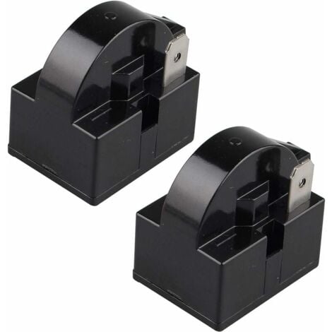 2pcs QP2-33 PTC Start Relay 33 Ohm 220V Single Pin PTC for Refrigerator Freezer Compressor Black,