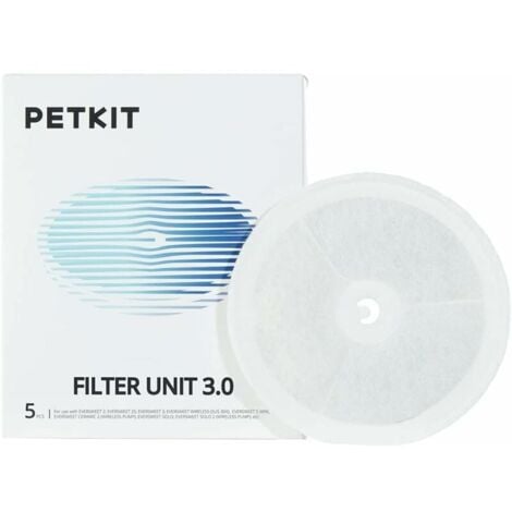 Cat Water Fountain & Water DispenserCat & Dog Water Dispenser Filter Element, 3.0 5pcs for Use on CYBERTAIL & EVERSWEET 2.0 & 3.0 Water Dispensers