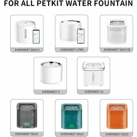Cat Water Fountain & Water DispenserCat & Dog Water Dispenser Filter Element, 3.0 5pcs for Use on CYBERTAIL & EVERSWEET 2.0 & 3.0 Water Dispensers