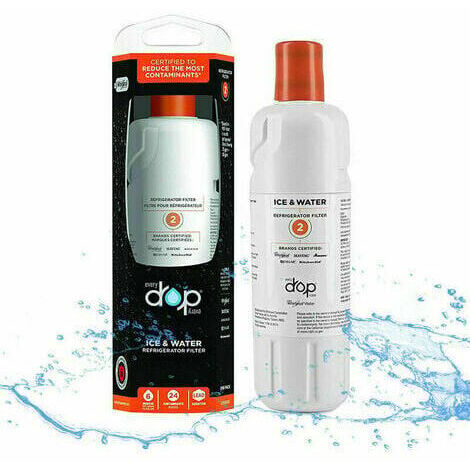 Pack of 2 Everydrop by Whirlpool Ice and Water 2 Refrigerator Filters, EDR2RXD1