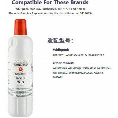 Pack of 2 Everydrop by Whirlpool Ice and Water 2 Refrigerator Filters, EDR2RXD1