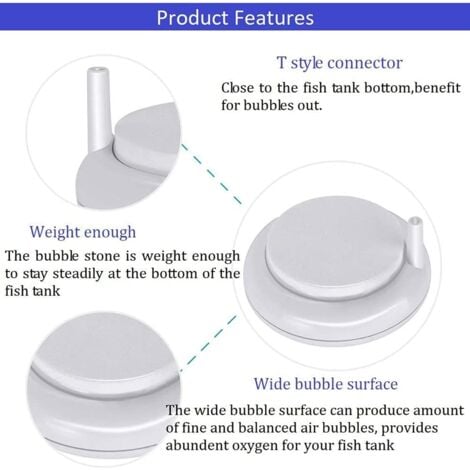Aquarium Bubble Stone, Ultra Quiet Aquarium Air Bubbler Aquarium Diffuser Air Stone Disc Release Tool Aquarium Air Tray for Fish Tank Air Pump