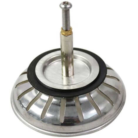 LaBlanc - 80mm Kitchen Sink Strainer, 1 Kitchen Sink Stopper Filter with Adjustable Height, 304 Stainless Steel Kitchen Sink Stopper, Sink Drain