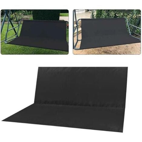 LaBlanc - Waterproof Swing Replacement Cover Chair Bench Patio Outdoor (Black, 2 seat 113x94cm)