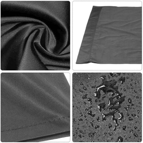LaBlanc - Waterproof Swing Replacement Cover Chair Bench Patio Outdoor (Black, 2 seat 113x94cm)