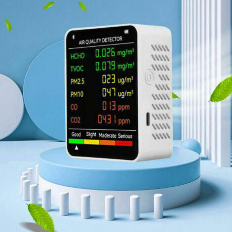 in 1 PM2.5 PM10 HCHO TVOC CO CO2 Multifunctional Air Quality Detector CO Carbon Dioxide Formaldehyde Monitor