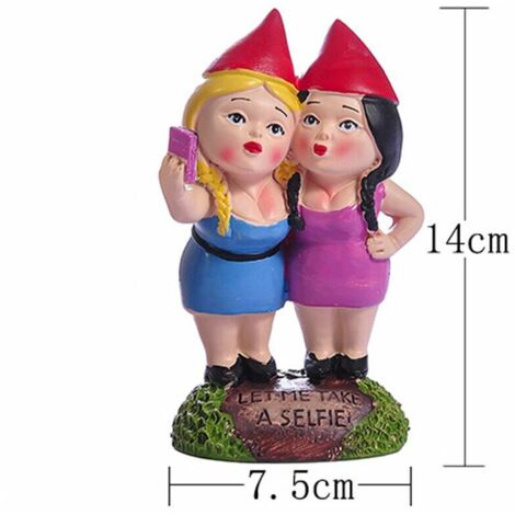 LaBlanc - Bigmouth Garden Gnomes for Selfie Sisters, Resin Crafts, Colorful, One Piece