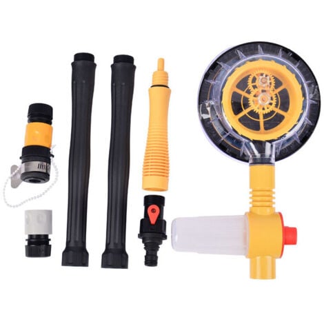 LaBlanc - Car Rotating Brush, Automatic Washing Brush with Soap Tank, High Pressure Automatic Rotary Switch Adjustable Spray Length Cleaning Tool