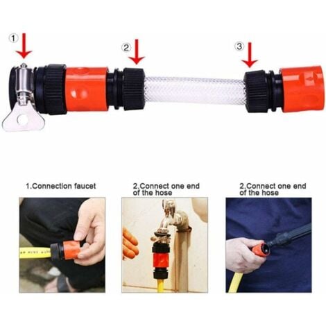 LaBlanc - Car Rotating Brush, Automatic Washing Brush with Soap Tank, High Pressure Automatic Rotary Switch Adjustable Spray Length Cleaning Tool