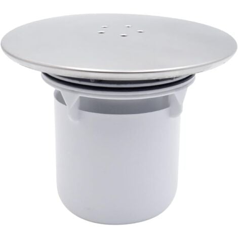 LaBlanc Shower Drain Plug Shower Trap Cover for 90mm 115mm Shower Drain Chrome Finish Shower Outlet Replacement Cover White Base