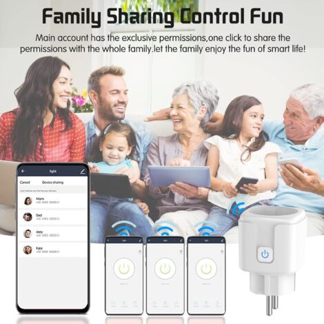 LaBlanc - SP21-4 WiFi Smart Plug 16A - Compatible with Alexa, Google Home, Siri, Voice Control, Remote Control, Timer and Schedule, No Hub Required - 4 Pack