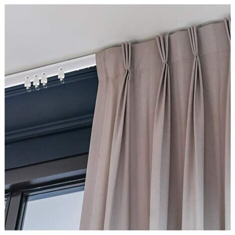 Curtain Rod, Flexible Ceiling Curtain Track for Bay Window, Approx. 5m, Bendable Curved Heavy Duty Plastic Wall Bracket for Room Divider