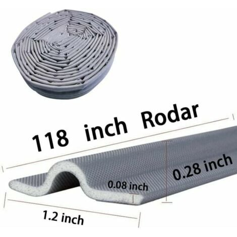 LaBlanc-196 inch /5m Grey T Shape Sliding Window Draught Excluder Door Entry,PU Foam Self Adhesive Seal Insulating Waterproof Weather Strip for Cold Aluminum Windows Under Exterior Door Grey
