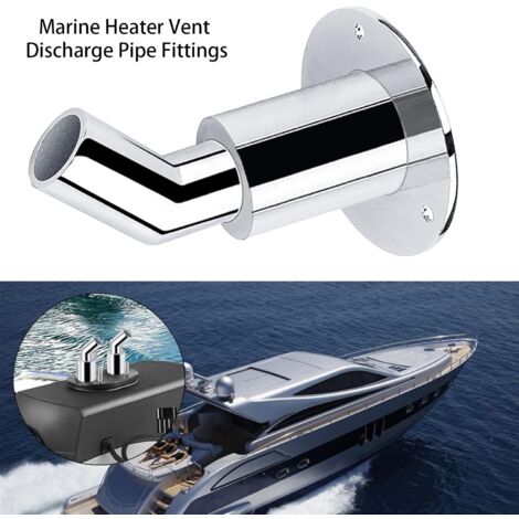 LaBlanc - Stainless Steel Exhaust Pipe Skin，Skin Fit,Suitable for 24mm Exhaust Pipes,For Truck, Boat, Car (24mm Curved)