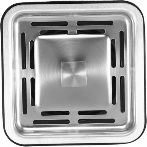 LaBlanc - Stainless Steel Square Sink Strainer Stopper Kitchen Sink Basket Stopper Plug Strainer Drain Plug Kitchen Appliances
