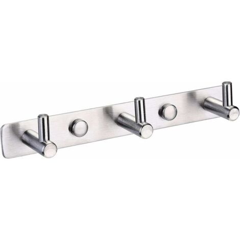 3 Hook Robe Hook Bathroom Towel Wall Hook Kitchen Towel Holder Stainless Steel Wall Hook