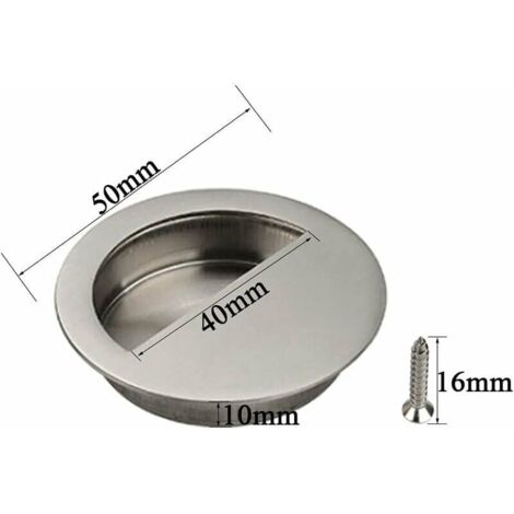 Sliding Door Handle Sliding Door Handle Sliding Door Sliding Door Cupboard Recessed Handle Furniture Handle with Screws Sliding Door Cabinet(Silver,4pcs)