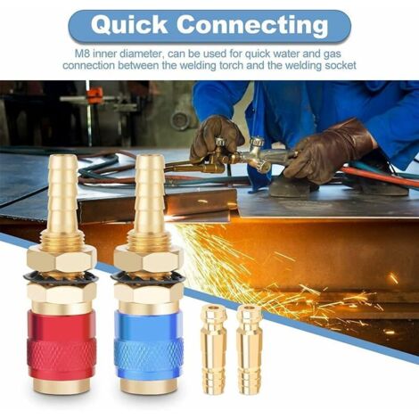 Miller Gas Quick Fitting Hose Connector FIT Plasma Cutter And TIG - Foto 6