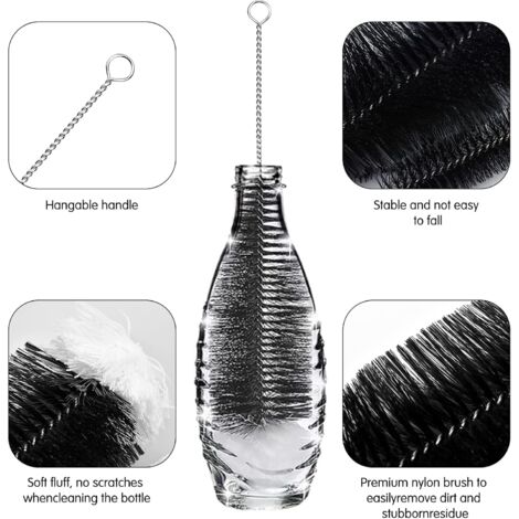 LaBlanc - Set of 2 Bottle Brush Cleaning Brushes Bottle Brush Advanced Cleaning for Glass Bottles Thermos Baby Bottles and Cups