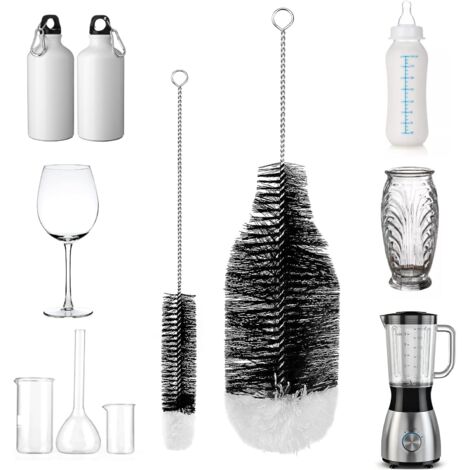 LaBlanc - Set of 2 Bottle Brush Cleaning Brushes Bottle Brush Advanced Cleaning for Glass Bottles Thermos Baby Bottles and Cups