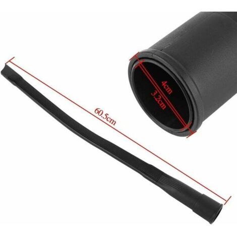 Universal Vacuum Cleaner Attachment,Cleanner Nozzle Kit,Home Vacuum Cleaner Accessories,Long Flat Suction Head Deformable Hose Tube,Black,Plastic(32mm Diameter)，one piece，