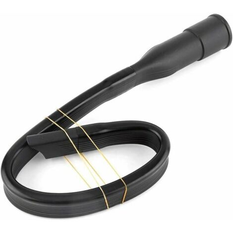 Universal Vacuum Cleaner Attachment,Cleanner Nozzle Kit,Home Vacuum Cleaner Accessories,Long Flat Suction Head Deformable Hose Tube,Black,Plastic(32mm Diameter)，one piece，