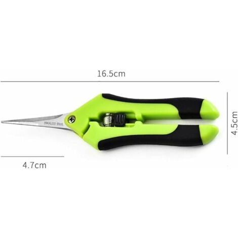Garden Pruning Shears, Professional Gardening Scissors, High Precision Pruner Tip, Stainless Steel Straight Blade Pruner, Hand Pruner for Bonsai (2 Pieces)