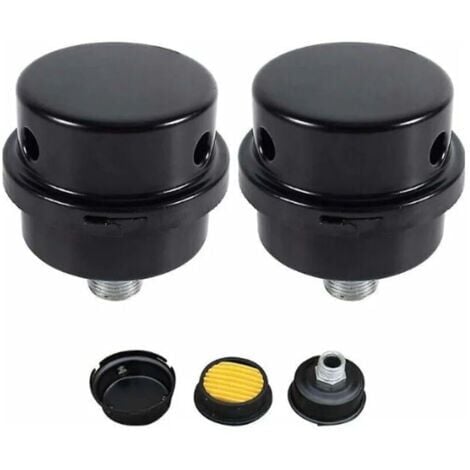 LaBlanc - 2pcs Air Compressor Filter Silencer, 3/8" External Thread, Metal Housing, 16mm, Air Compressor Filter Silencer