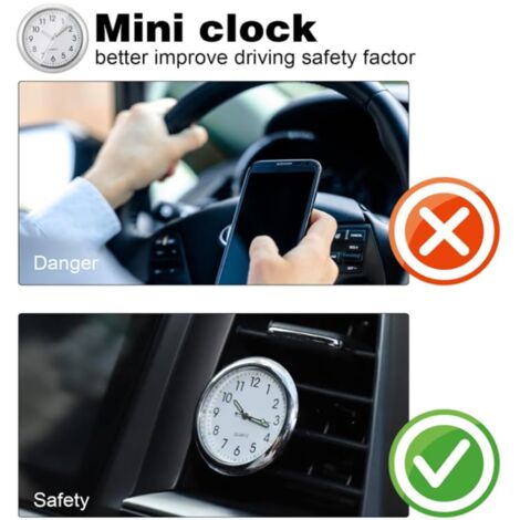 UKCOCO 2pcs Car Digital Clock Auto Dashboard Clock Car Decoration Car Dash Clock Automatic Clock Stick On Clock For Car Dashboard Digital Dash