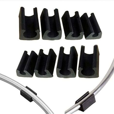 LaBlanc - 32pcs Chair Leg Caps Tube End Caps Pads Furniture Floor Protector U Shape Plastic Chair Caps,Chair Leg Caps Silicone Tube Clamp (14mm,Black)