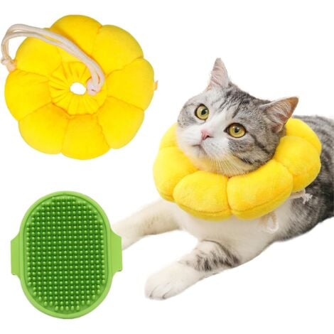 LaBlanc - 2PCS Cat Dog Collars, Soft and Comfortable Adjustable Cat and Puppy Collars, Anti-Biting Protection, Anti-Licking After Surgery, Protection Prevention of Infections