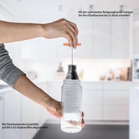 LaBlanc - Set of 2 Bottle Brush Cleaning Brushes Bottle Brush Advanced Cleaning for Glass Bottles Thermos Baby Bottles and Cups