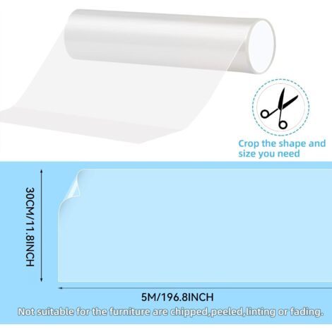 LaBlanc – Cat Sofa Protector Anti-Scratch 30cm x 5m Transparent Sticker Self-Adhesive Roll Scratch Protector, for Furniture Door Wall Carpet Countertops