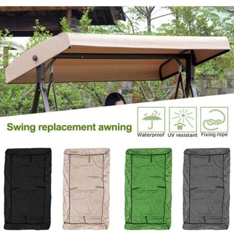 LaBlanc - Replacement Canopy for Swing, 191x120x23cm Replacement Cover 3 Seater, Garden Swing Roof, Waterproof Canopy Cover for Swinging Gardens and Terraces, Beige