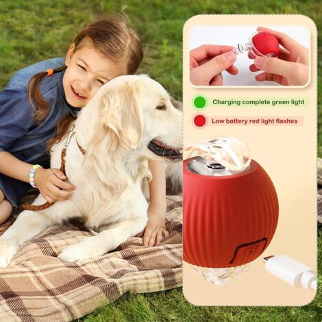 Interactive Cat Ball, Rolling Dog Toy, Interactive Cat Toy, Pet Smart Rolling Ball, Interactive Toy Ball for Indoor Cats, Automatic Rolling Ball for Cats and Dogs