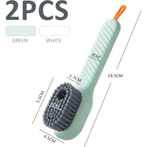 2 PCS Shoe Brush, Cleaning Brush with Liquid Box, Multifunctional Cleaning Brush, Household and Kitchen Cleaning Tools