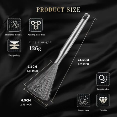 1 Pcs Pot Brush, Dish Brush, 304 Stainless Steel Pot Brush, Ideal for Cleaning Plates, Pots, Pans, Sinks, Pans, Kitchen Utensils