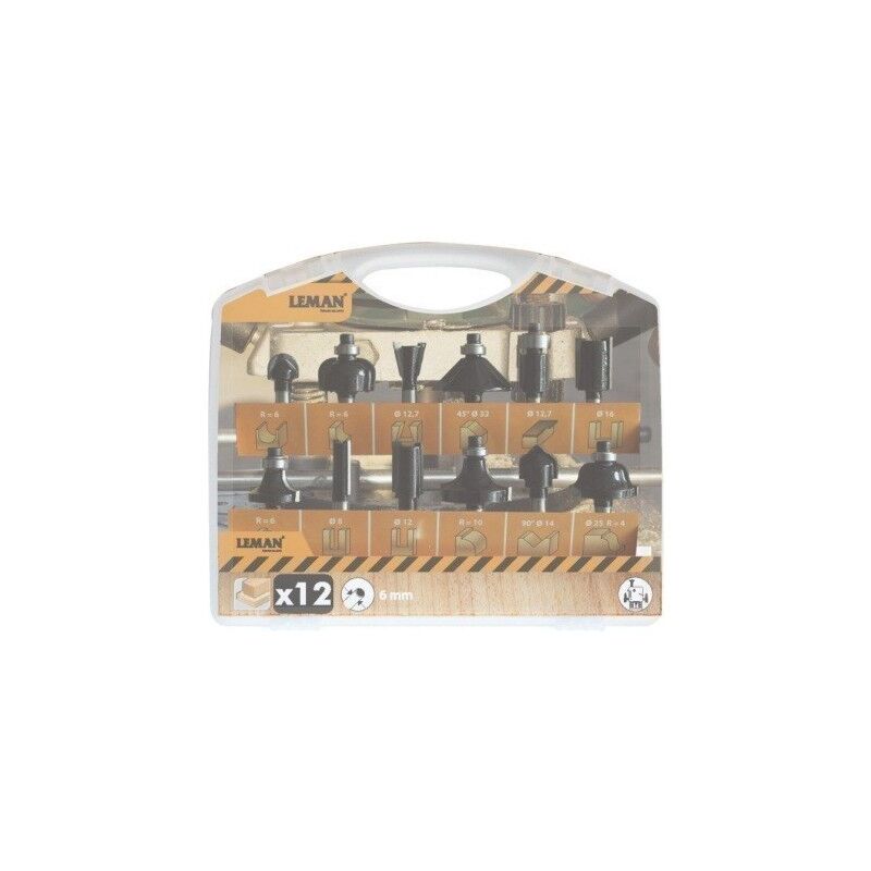 Fresa Tornero Madera  Pinza 6 Metal Duro Leman 12 Pz