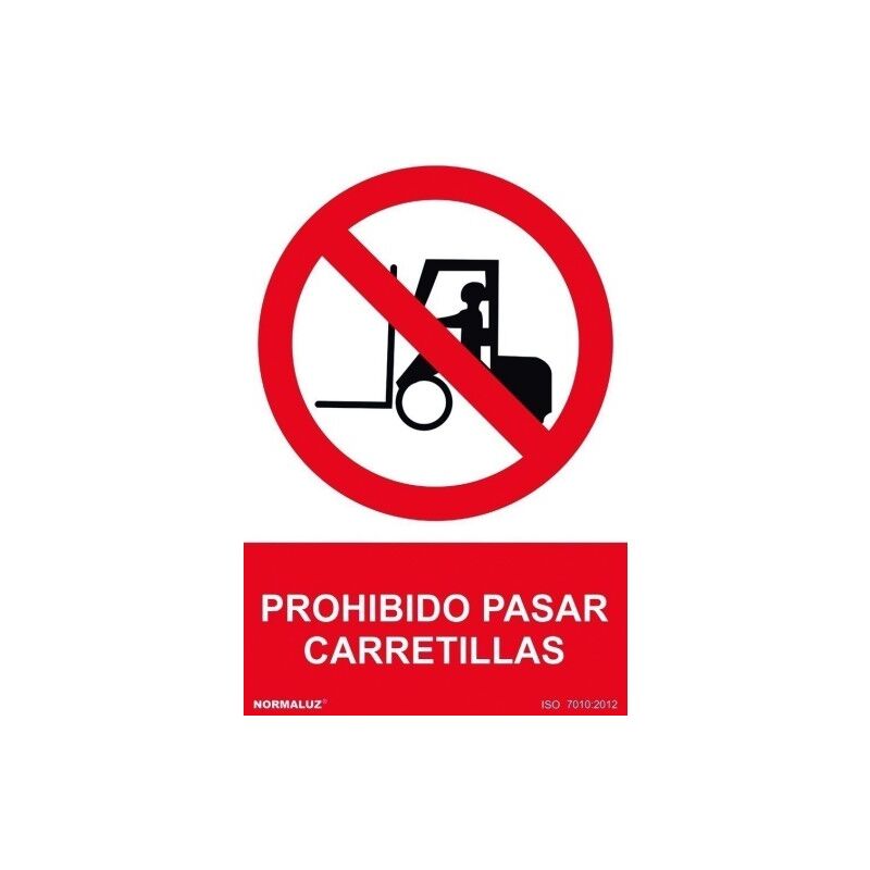 Señal 210X300Mm Pvc Prohibido Pasar Carretillas Rd40005