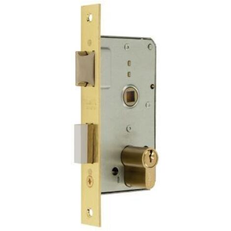 Cerradura Madera Embutir  23X35Mm 1501-2-35 Laton Canto Cuadrado Mcm