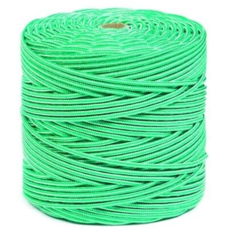 Cuerda Trenzada  05Mm Polipropileno Blanco/Verde Hyc 200 Mt