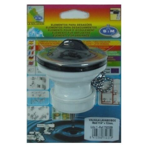 Valvula Fontanero Lavabo-Bidet 11/4X32Mm Pvc S M