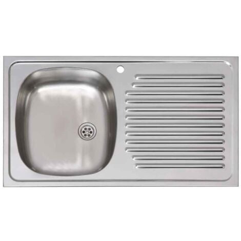 Fregadero Cocina Cuadrado 80X51Cm 1 Seno 1Escurridor Inox Practic